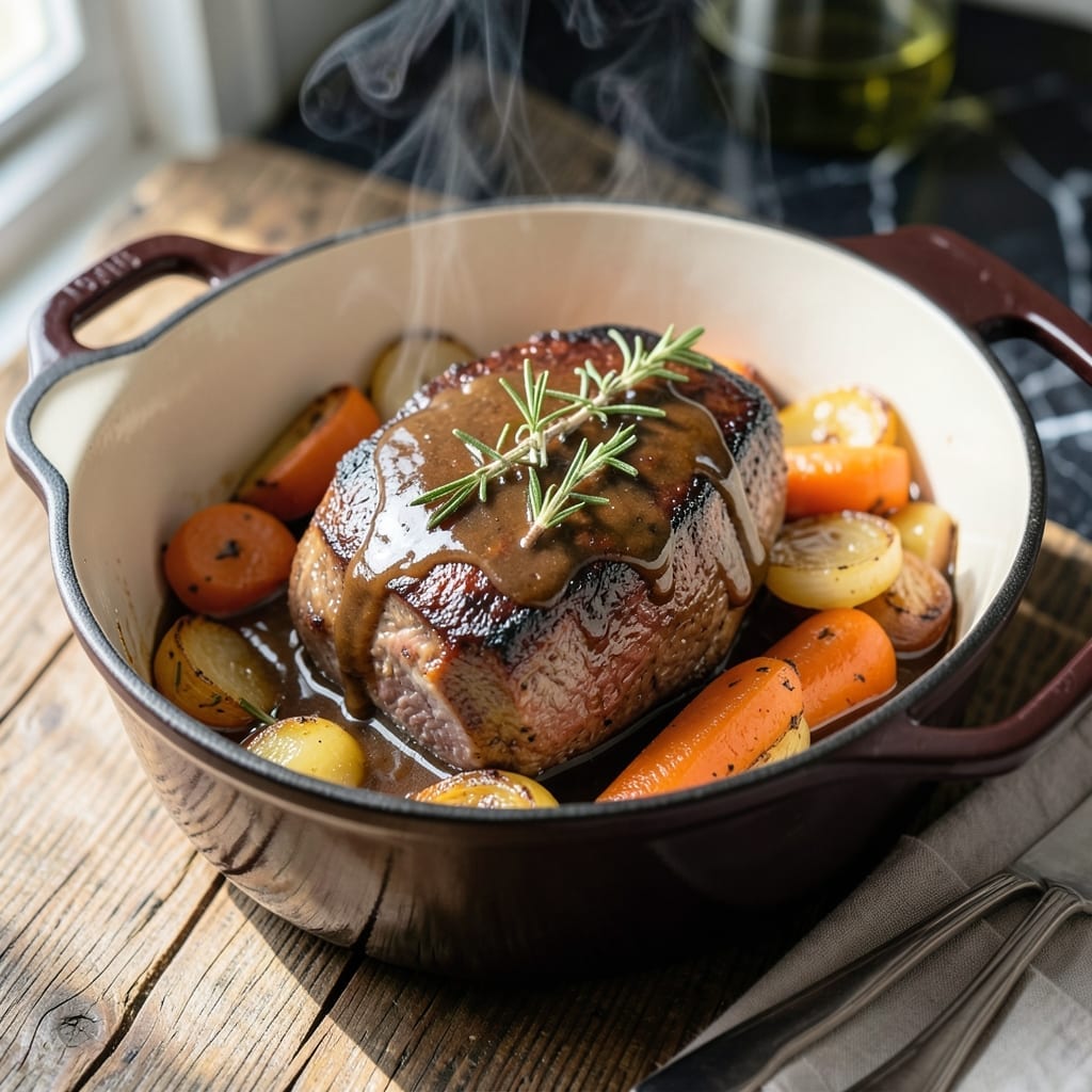 Pot Roast Recipe With Rosemary and Thyme: Dutch Oven Braised to Fall-Apart Richness