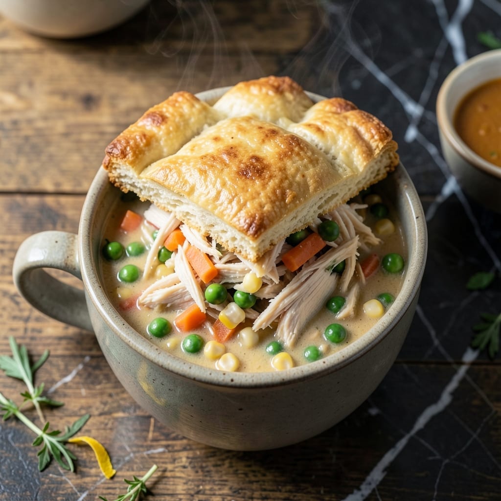 Chicken Pot Pie in a Mug Recipe: Single-Serve Savory Comfort Chicken Pot Pie in a Mug Recipe: Single-Serve Savory Comfort