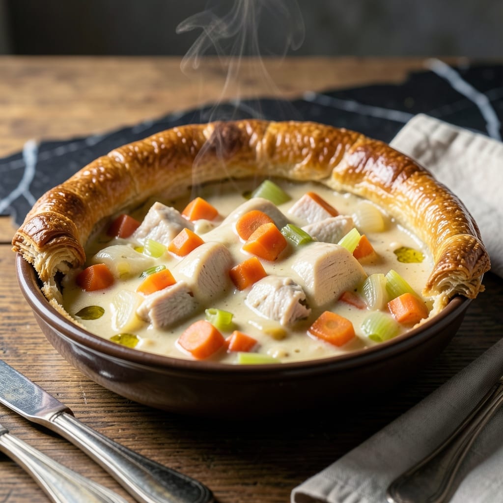 Thick and Creamy Chicken Pot Pie Recipe: Flaky Crust With Hearty Filling Thick and Creamy Chicken Pot Pie Recipe: Flaky Crust With Hearty Filling