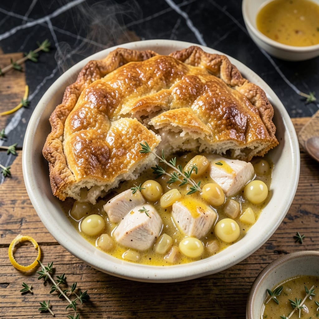 Alison Roman's Chicken Pot Pie Recipe: Flaky Biscuit Topping Over Herb-Rich Filling