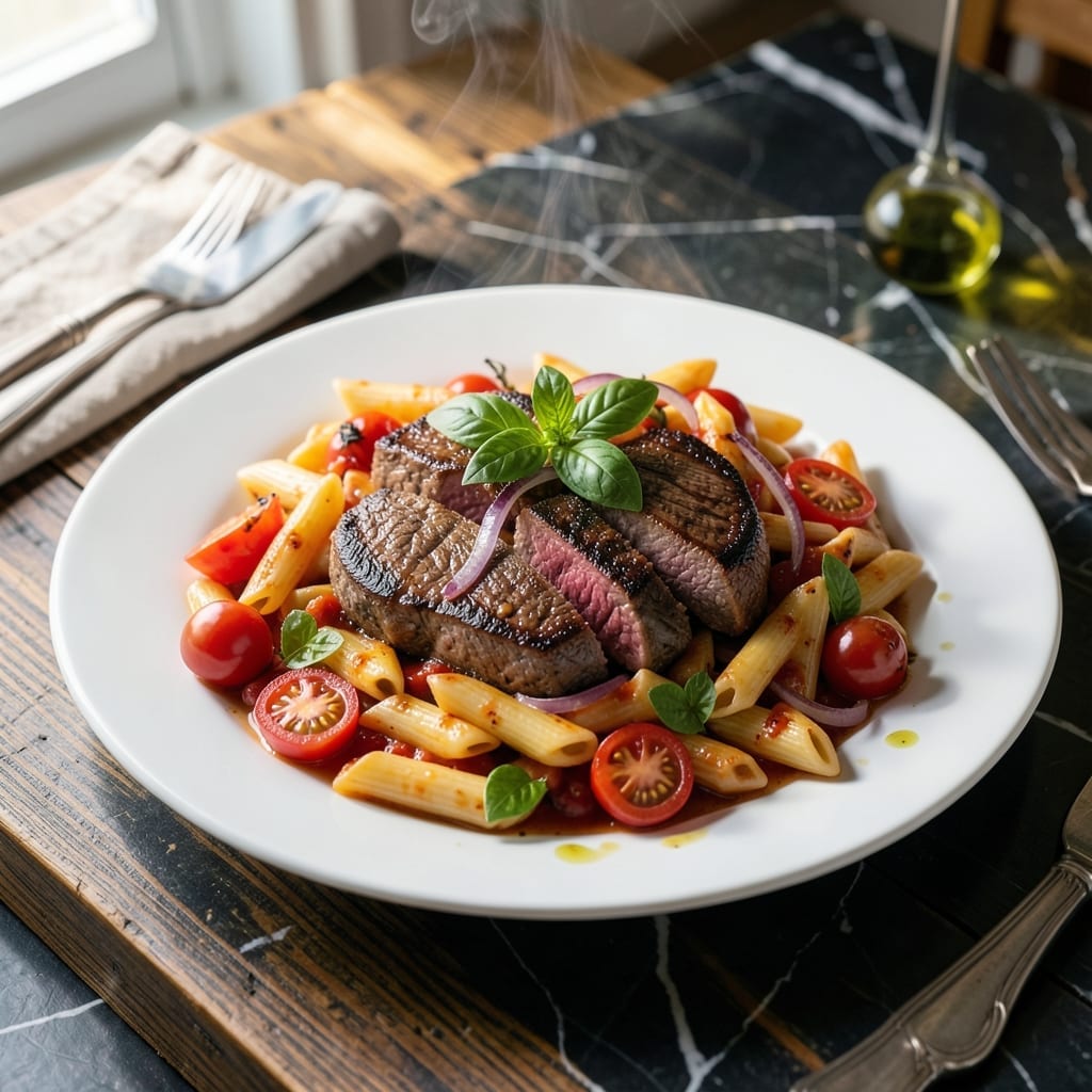 One Pot Zesty Steak Pasta Recipe: Bold Italian Flavors in One Pan