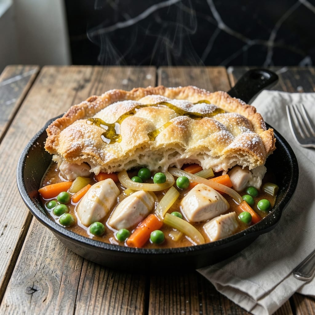 Chicken Pot Pie Cobbler Recipe: Buttery Biscuit Topped Comfort Chicken Pot Pie Cobbler Recipe: Buttery Biscuit Topped Comfort