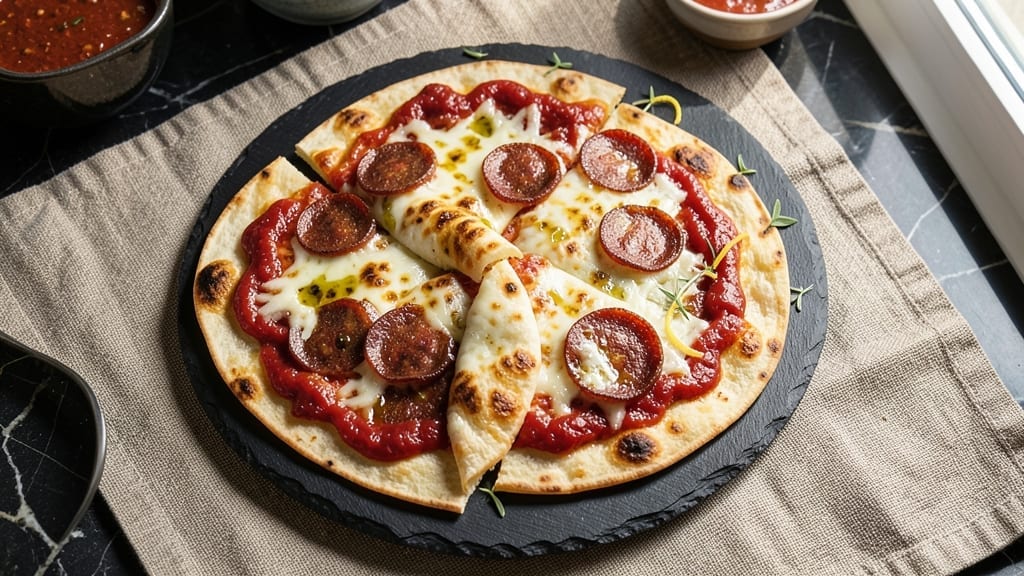 60-Second Pizza Quesadilla Recipe: Melty Cheese Crunch in Under a Minute
