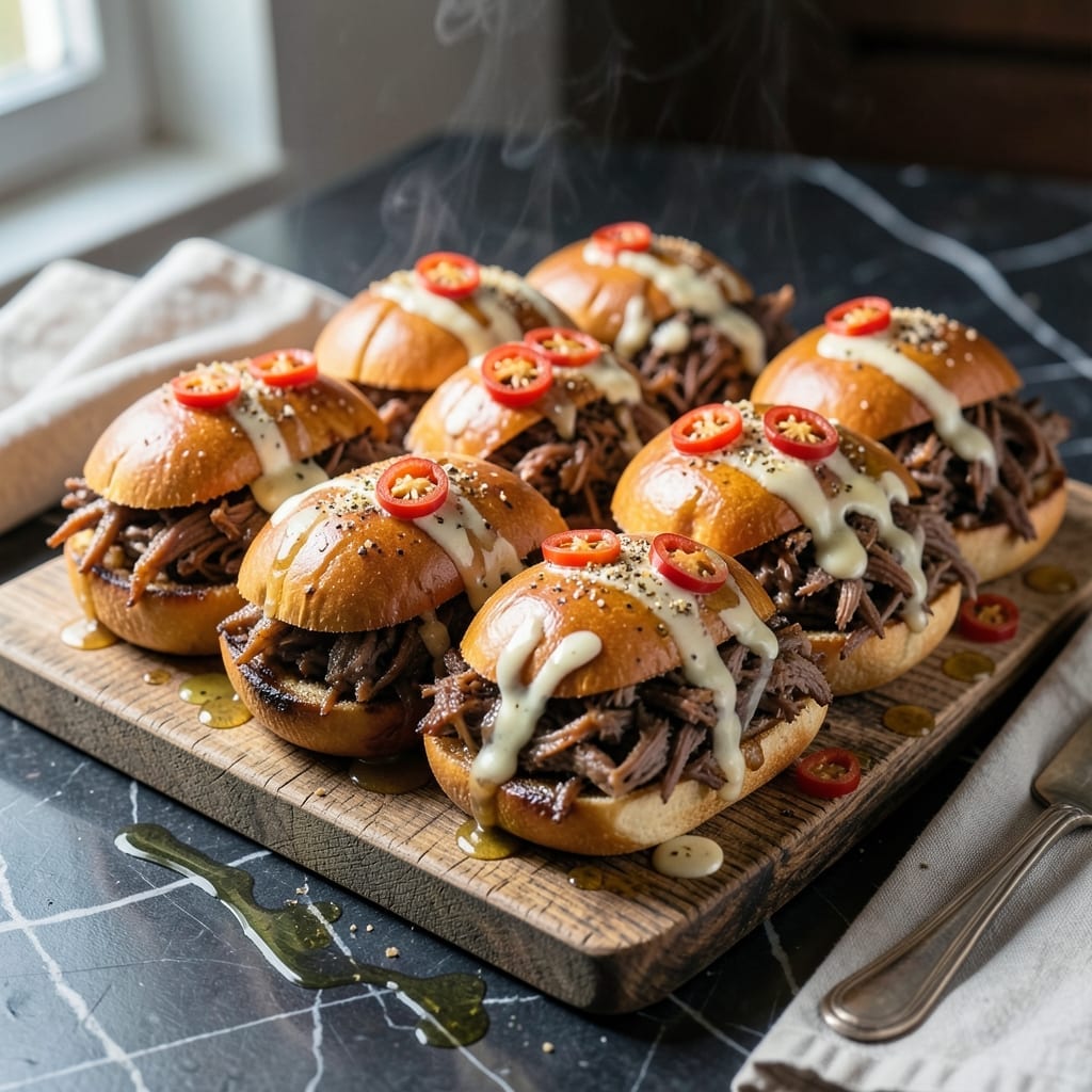 Mississippi Pot Roast Sliders Recipe: Pepperoncini-Infused Party Pleasers