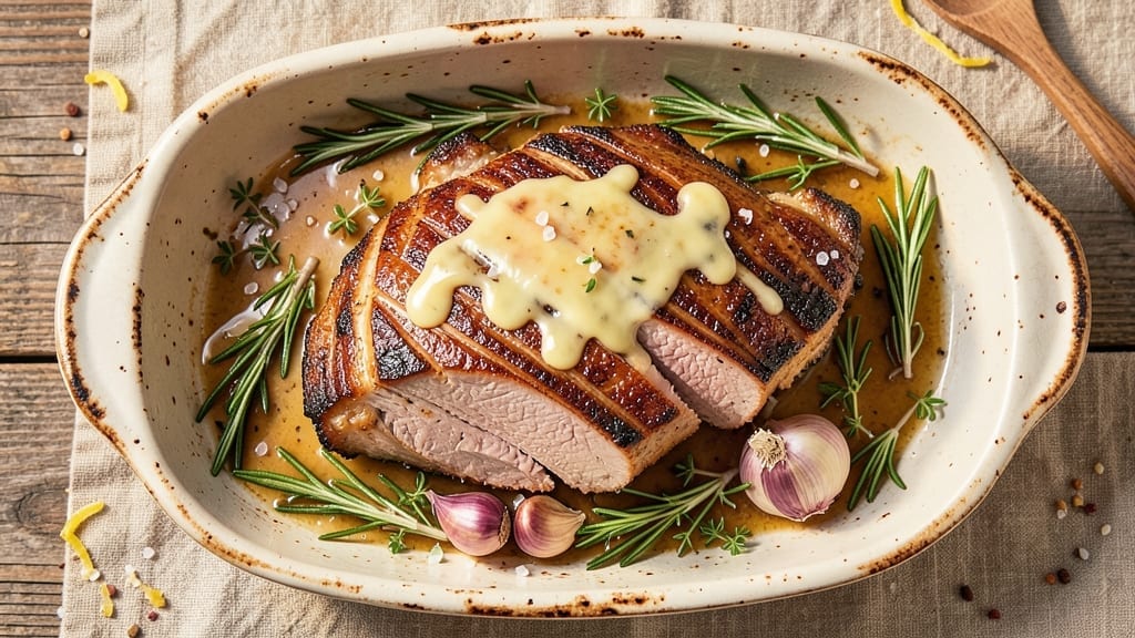 4-Pound Pork Loin Recipe: Juicy Pink Center With Crispy Herbed Crust 4-Pound Pork Loin Recipe: Juicy Pink Center With Crispy Herbed Crust