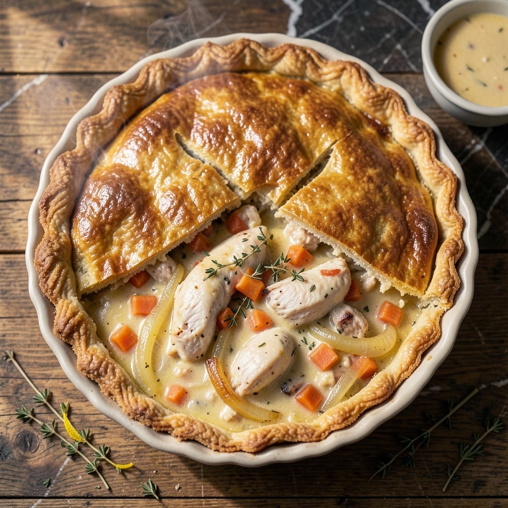 Hoosier Mama Chicken Pot Pie Recipe: Flaky Crust Over Hearty Midwest Comfort Hoosier Mama Chicken Pot Pie Recipe: Flaky Crust Over Hearty Midwest Comfort