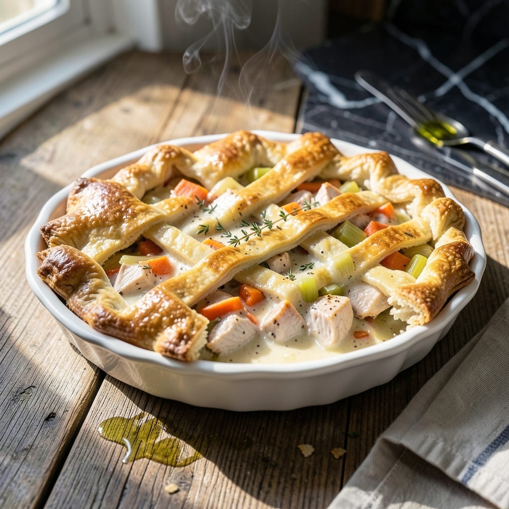 Chicken Pot Pie Recipe Frozen Crust: Flaky Golden Layers Over Creamy Filling