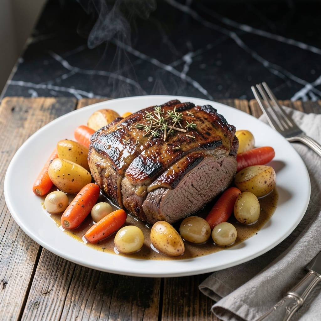 Beef English Roast Crock Pot Recipe: Herb-Crusted Slow Cooked Succulence