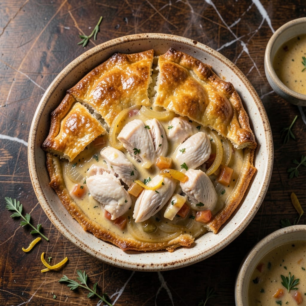 Copycat Recipe Marie Callender's Chicken Pot Pie: Homestyle Filling Under Flaky Layers Copycat Recipe Marie Callender's Chicken Pot Pie: Homestyle Filling Under Flaky Layers