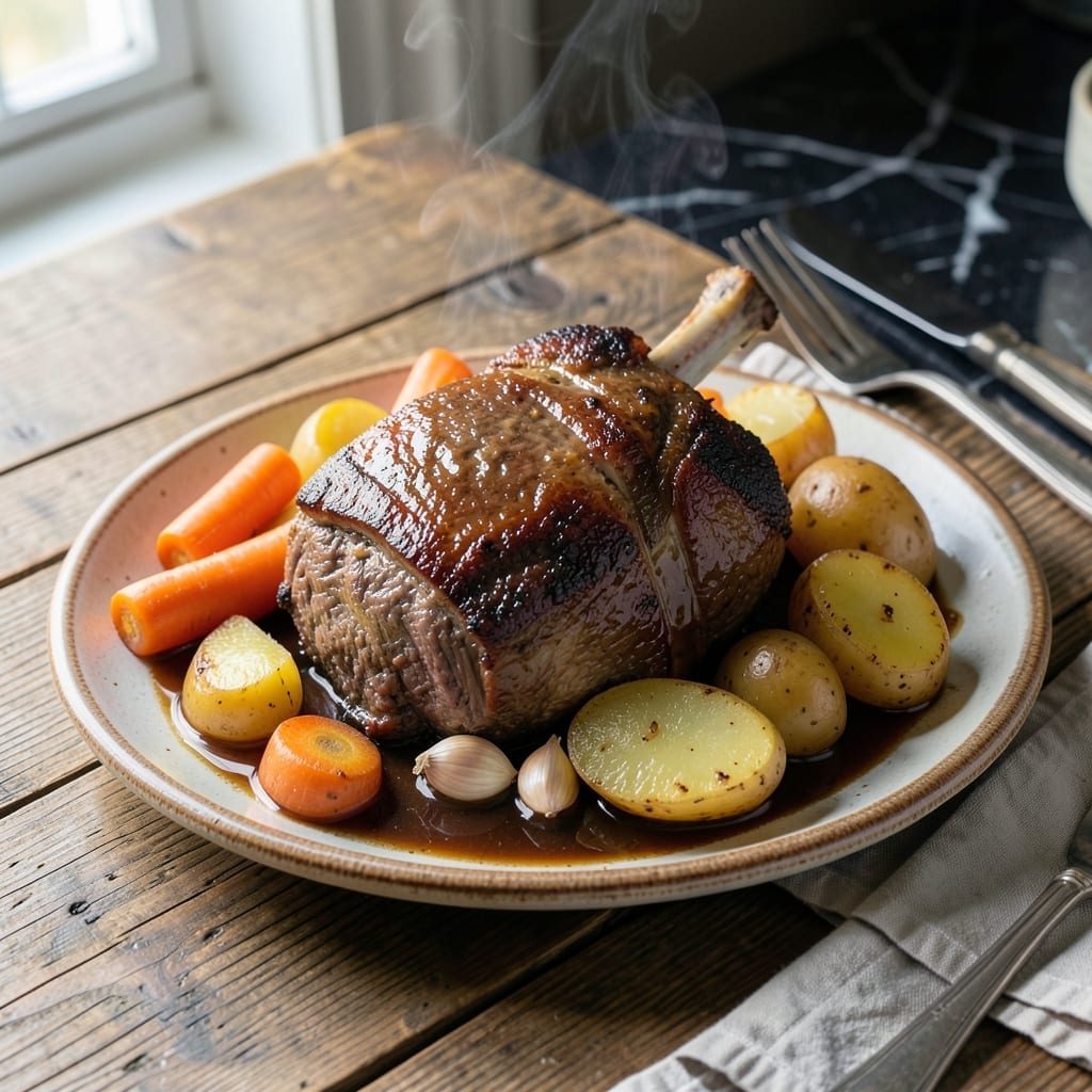 Bone In Pot Roast Recipe: Dutch Oven Braised With Root Vegetables Bone In Pot Roast Recipe: Dutch Oven Braised With Root Vegetables