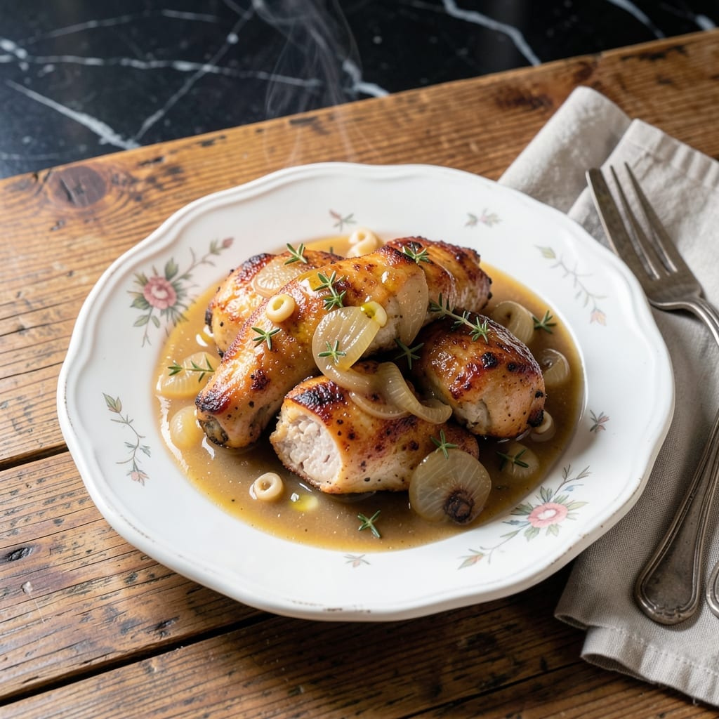 Smothered Chicken Thighs Crock Pot Recipe: Fork-Tender in Rich Onion Gravy Smothered Chicken Thighs Crock Pot Recipe: Fork-Tender in Rich Onion Gravy