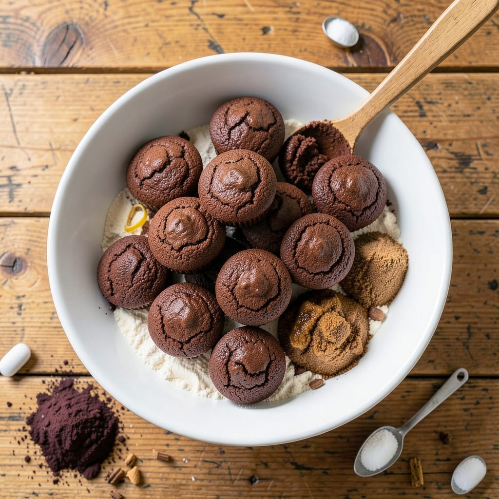 16 Chocolate Cupcakes Recipe: Double-Layered Fudge Swirls and Cream Cheese Frost