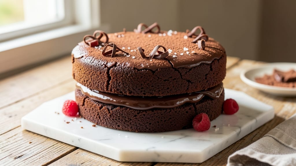 2-Layer 6-Inch Chocolate Cake Recipe: Fudgy Core and Buttery Crust Balance 2-Layer 6-Inch Chocolate Cake Recipe: Fudgy Core and Buttery Crust Balance