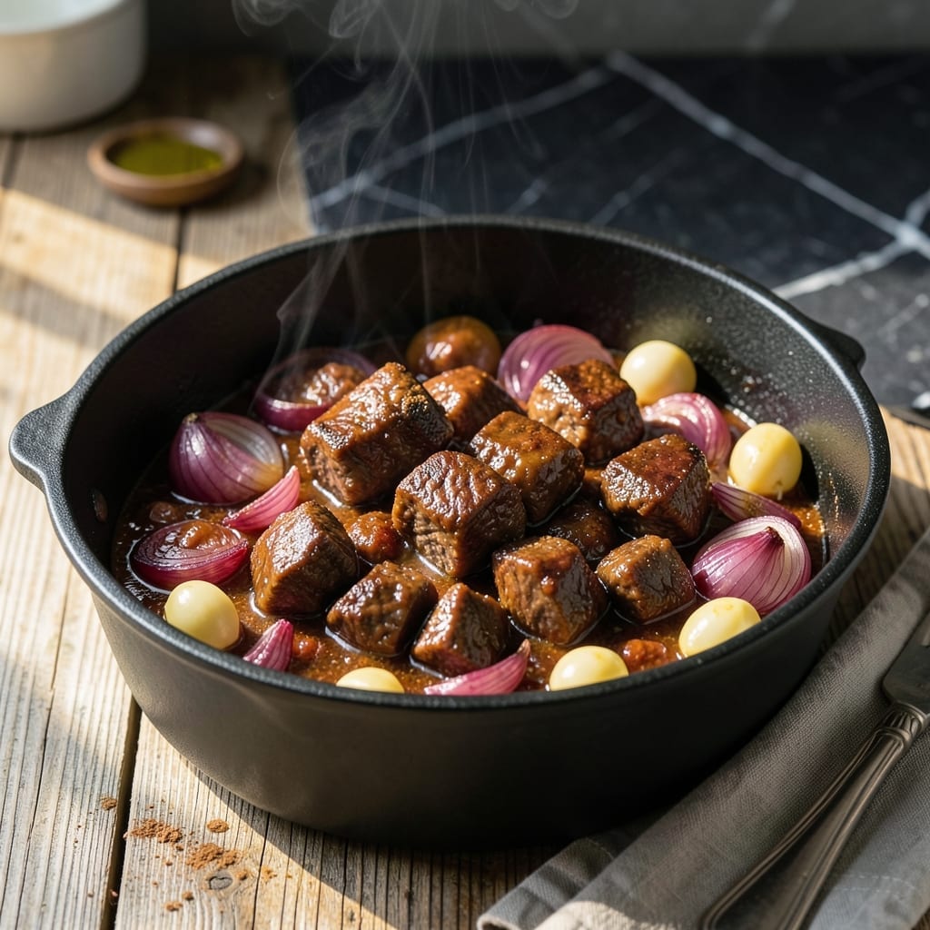 Stifado Crock Pot Recipe: Greek-Style Beef and Onion Stew
