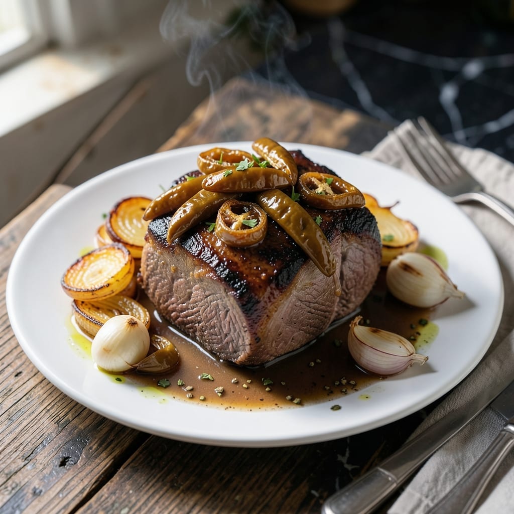 Beef Roast Crock Pot Recipe With Pepperoncini: Melt-In-Your-Mouth Tangy Tenderness