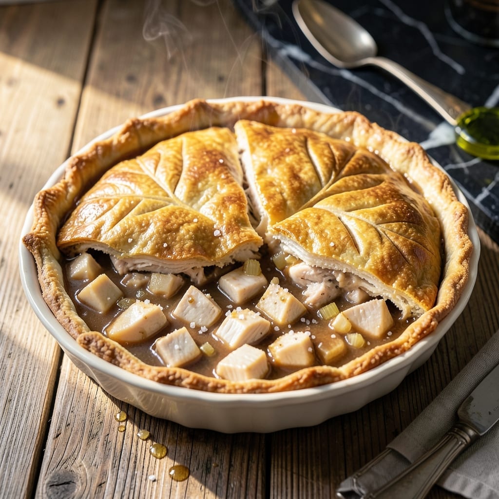 Ninja Chicken Pot Pie Recipe: Air-Fryer Crisp with Creamy Herb Filling