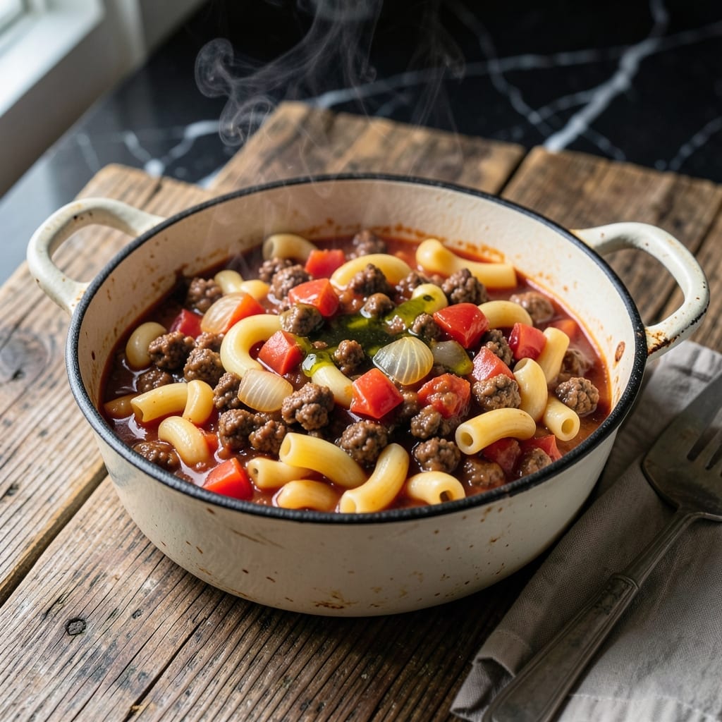 Old Fashioned Goulash Crock Pot Recipe: Hearty Beef and Noodles Simmered Slow