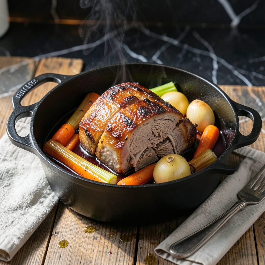 7 Bone Pot Roast Recipe: Red Wine Braised With Root Vegetables