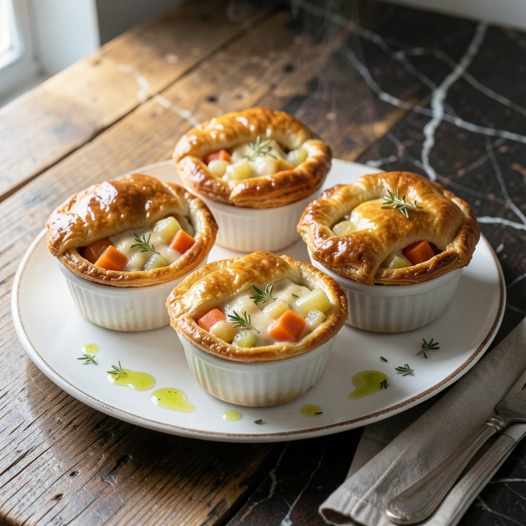 Mini Vegetable Pot Pie Recipe: Individual Portions of Savory Comfort
