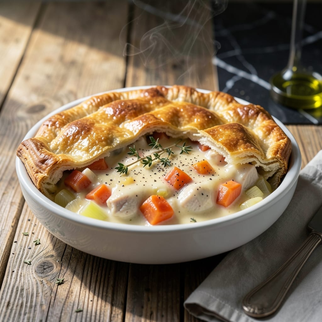 Chicken Pot Pie Recipe Blog: Buttery Crust Over Classic Comfort Filling