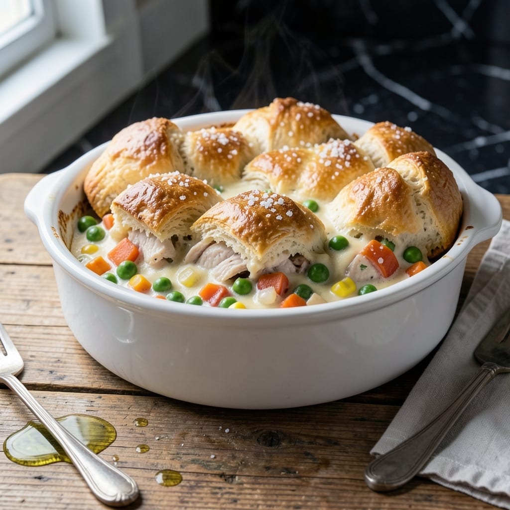 Crockpot Chicken Pot Pie Recipe With Biscuits: Fluffy Topped One-Pot Meal Crockpot Chicken Pot Pie Recipe With Biscuits: Fluffy Topped One-Pot Meal