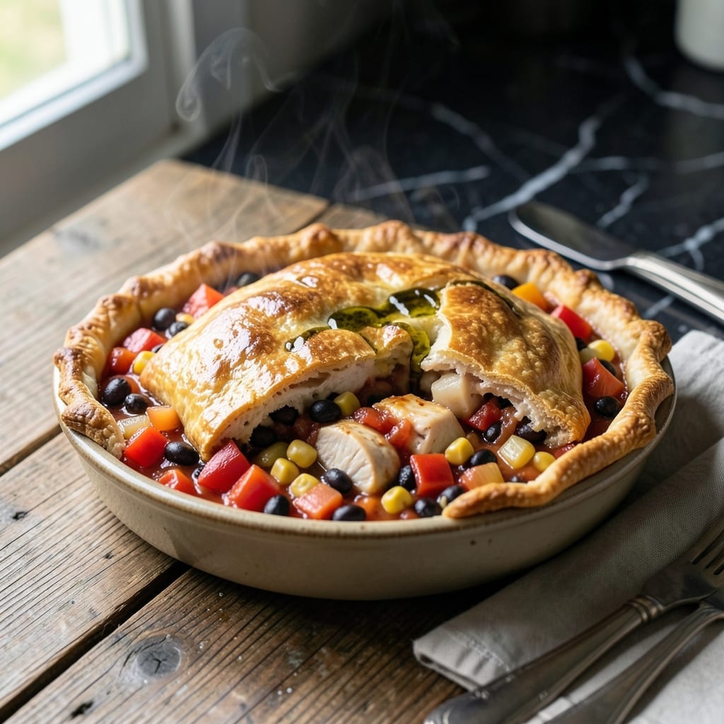 Southwest Chicken Pot Pie Recipe: Spicy Kick in a Flaky Crust Southwest Chicken Pot Pie Recipe: Spicy Kick in a Flaky Crust