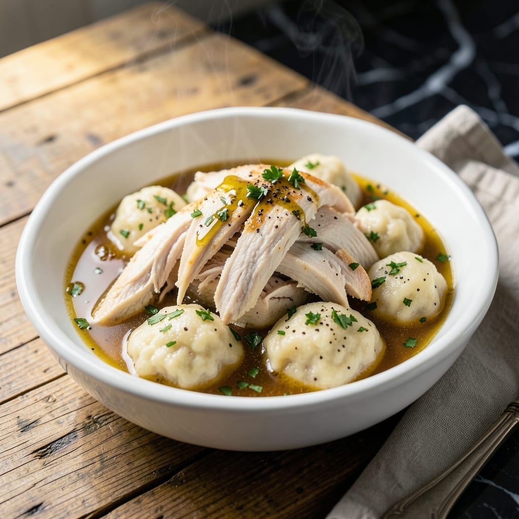 Healthy Chicken And Dumplings Crock Pot Recipe: Lightened Comfort With Fluffy Biscuit Topping