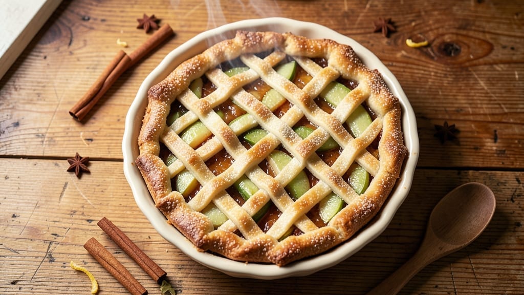 1950s Apple Pie Recipe: Homestyle Spice and Flaky Lattice Topping