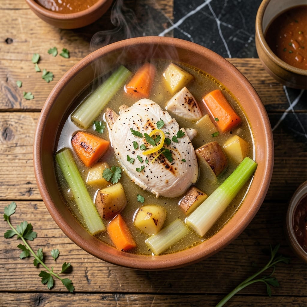 Chicken Pot Soup Recipe: Rustic Comfort with Tender Bites