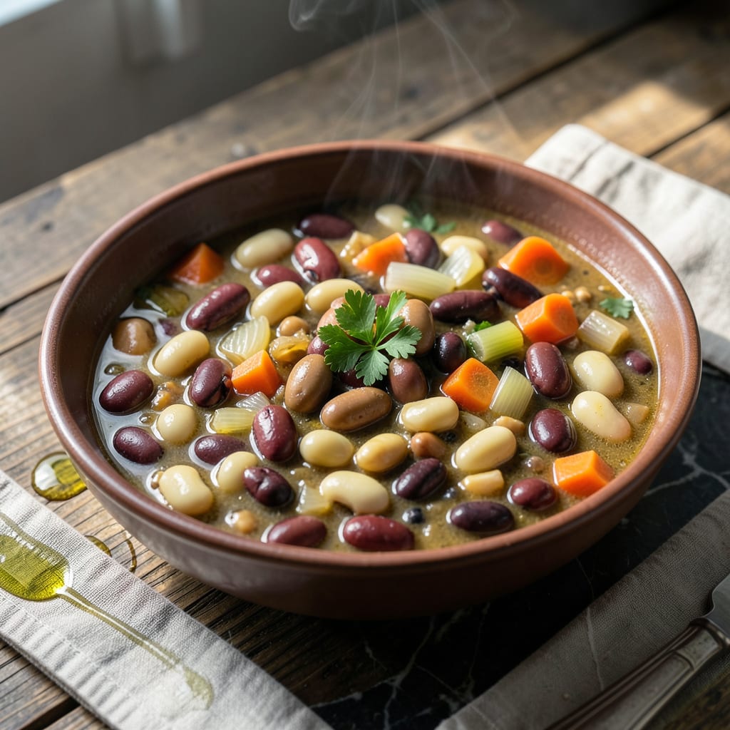 Visual representation of 15 bean instant pot recipe