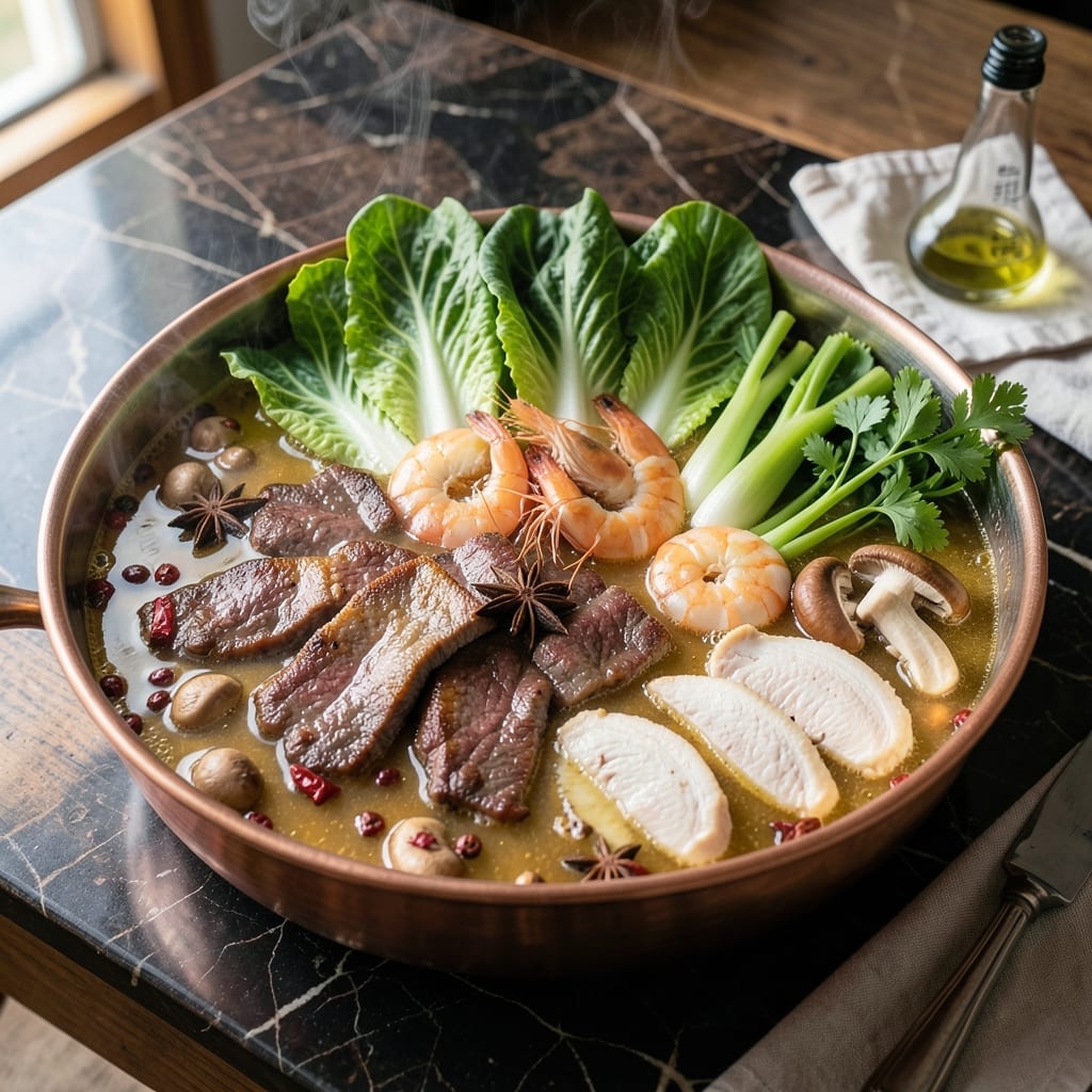 Mongolian Fire Pot Recipe: Spicy Broth With DIY Dipping Delights