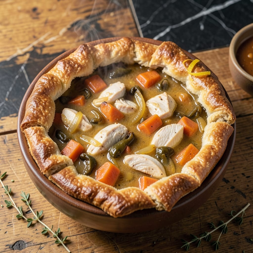 Southwestern Chicken Pot Pie Recipe: Spiced Filling in a Flaky Crust Southwestern Chicken Pot Pie Recipe: Spiced Filling in a Flaky Crust