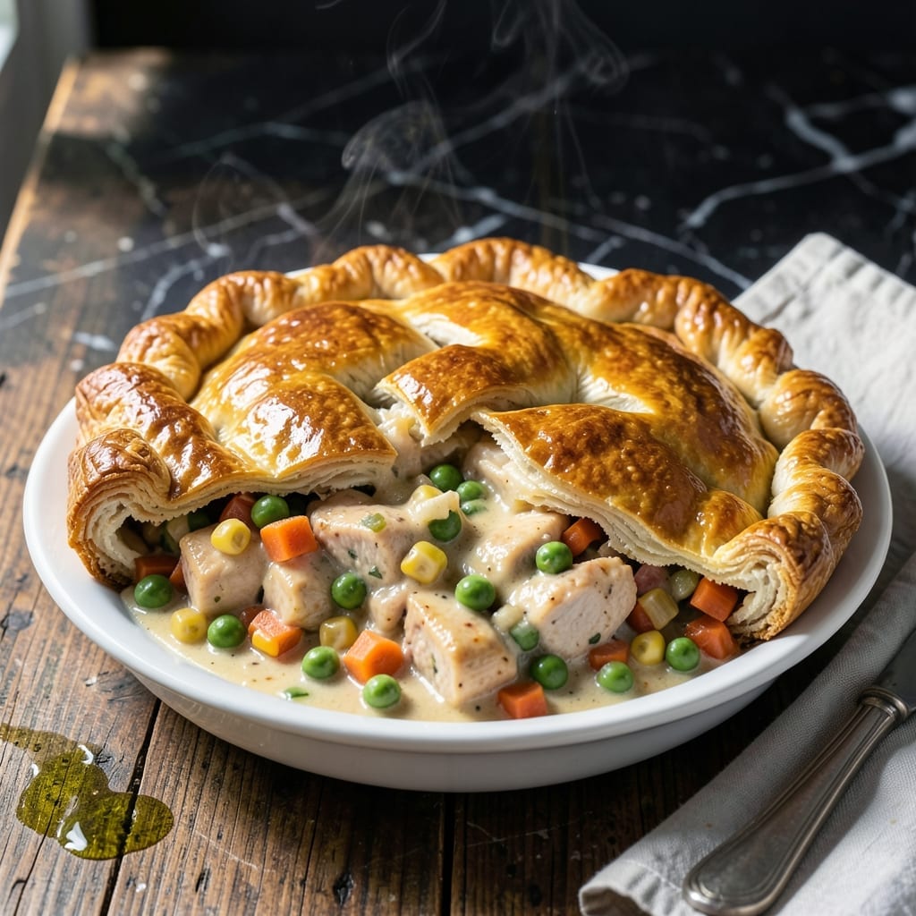 Chicken Pot Pie Recipe With Pastry Sheets: Golden Lattice Over Herb-Rich Filling