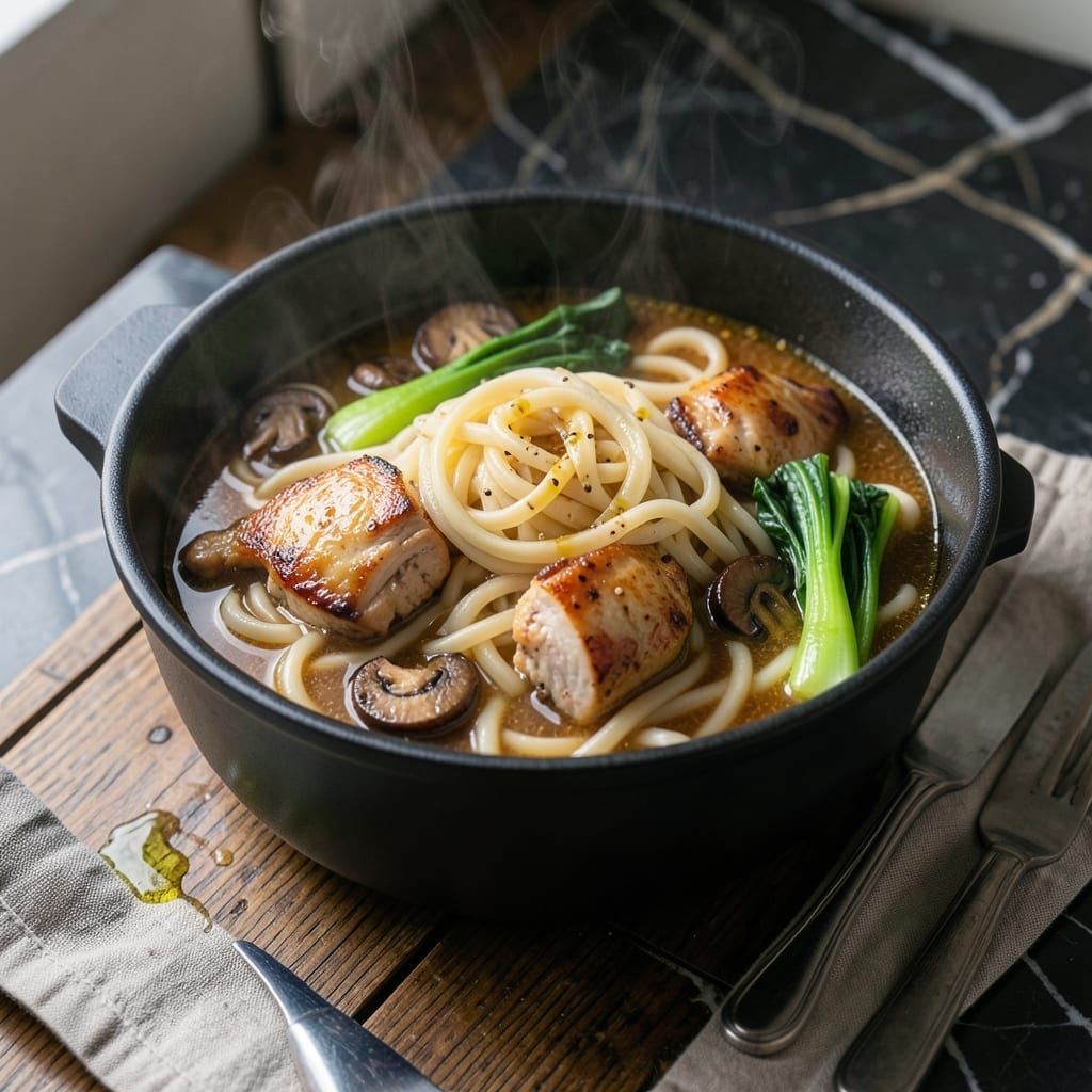 One Pot Udon Recipe: Chewy Noodles and Rich Broth in One Simmer