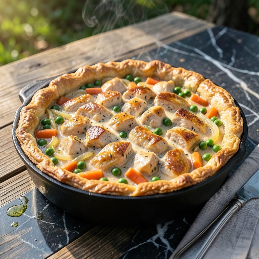 Chicken Pot Pie Camping Recipe: Dutch Oven Savory Portability