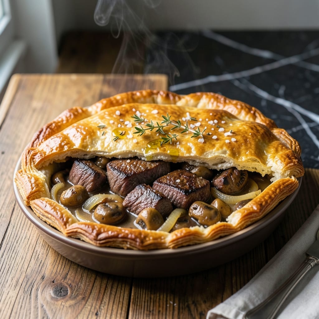 Steak and Mushroom Pot Pie Recipe: Rich Filling Under Flaky Pastry Steak and Mushroom Pot Pie Recipe: Rich Filling Under Flaky Pastry