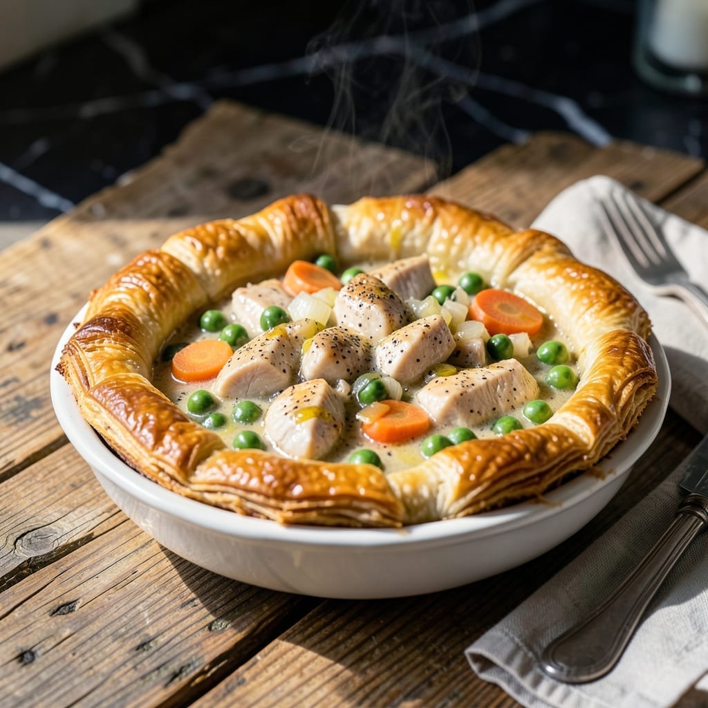 Copycat Recipe for Banquet Chicken Pot Pie: Golden Crust With Peas and Carrots
