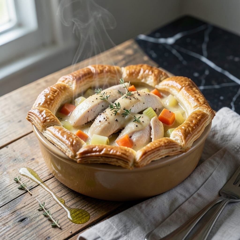 Healthy Individual Chicken Pot Pie Recipe: Portion-Controlled Comfort With Flaky Crust