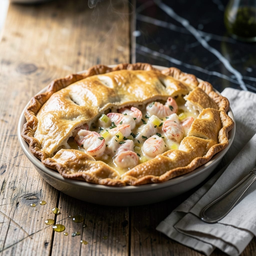 Lobster and Crab Pot Pie Recipe: Decadent Seafood in Flaky Crust Lobster and Crab Pot Pie Recipe: Decadent Seafood in Flaky Crust
