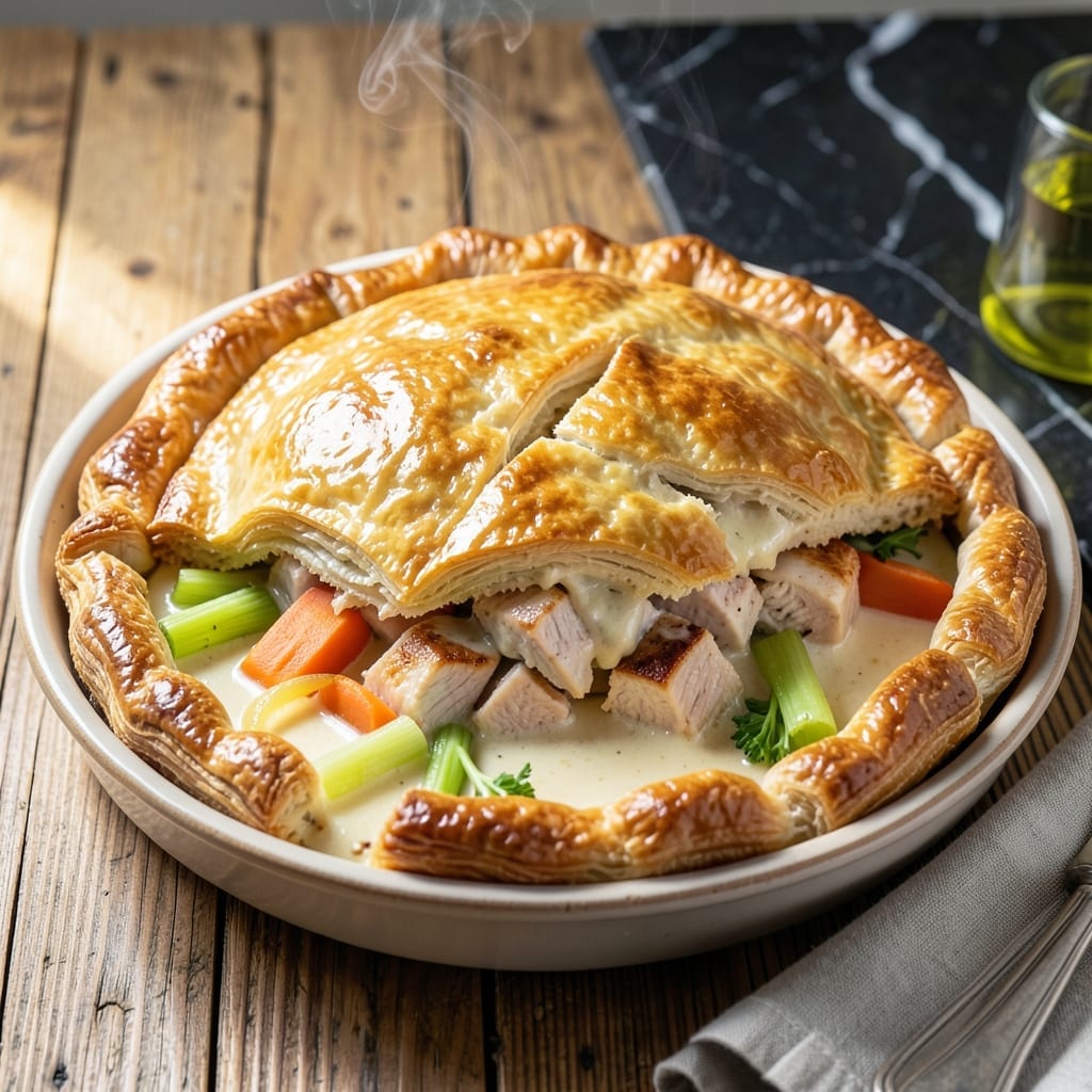Chicken Pot Pie Recipe White Wine: Buttery Crust With Herb-Infused Filling