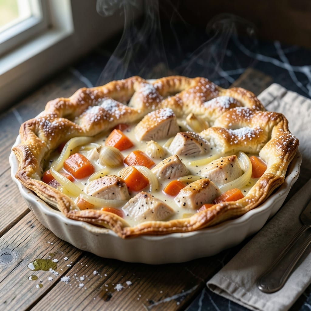 Mama's Chicken Pot Pie Recipe: Homestyle Flavor in a Buttery Crust Mama's Chicken Pot Pie Recipe: Homestyle Flavor in a Buttery Crust