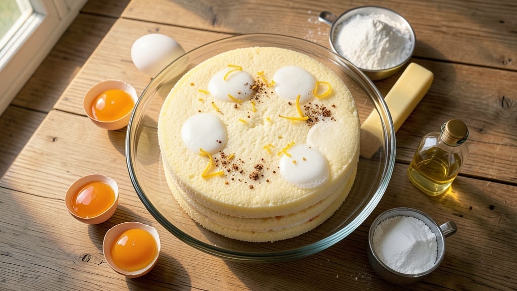4 Egg Sponge Cake Recipe: Four-Layer Height With Buttery Whipped Cream