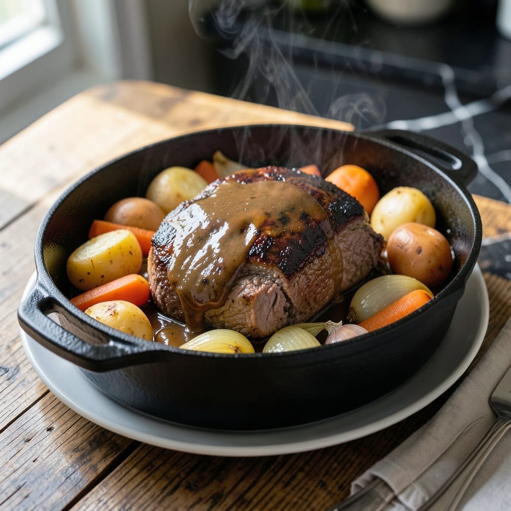 Pot Roast Recipe Cooked on Stove Top: Dutch Oven Braised to Melt in Your Mouth