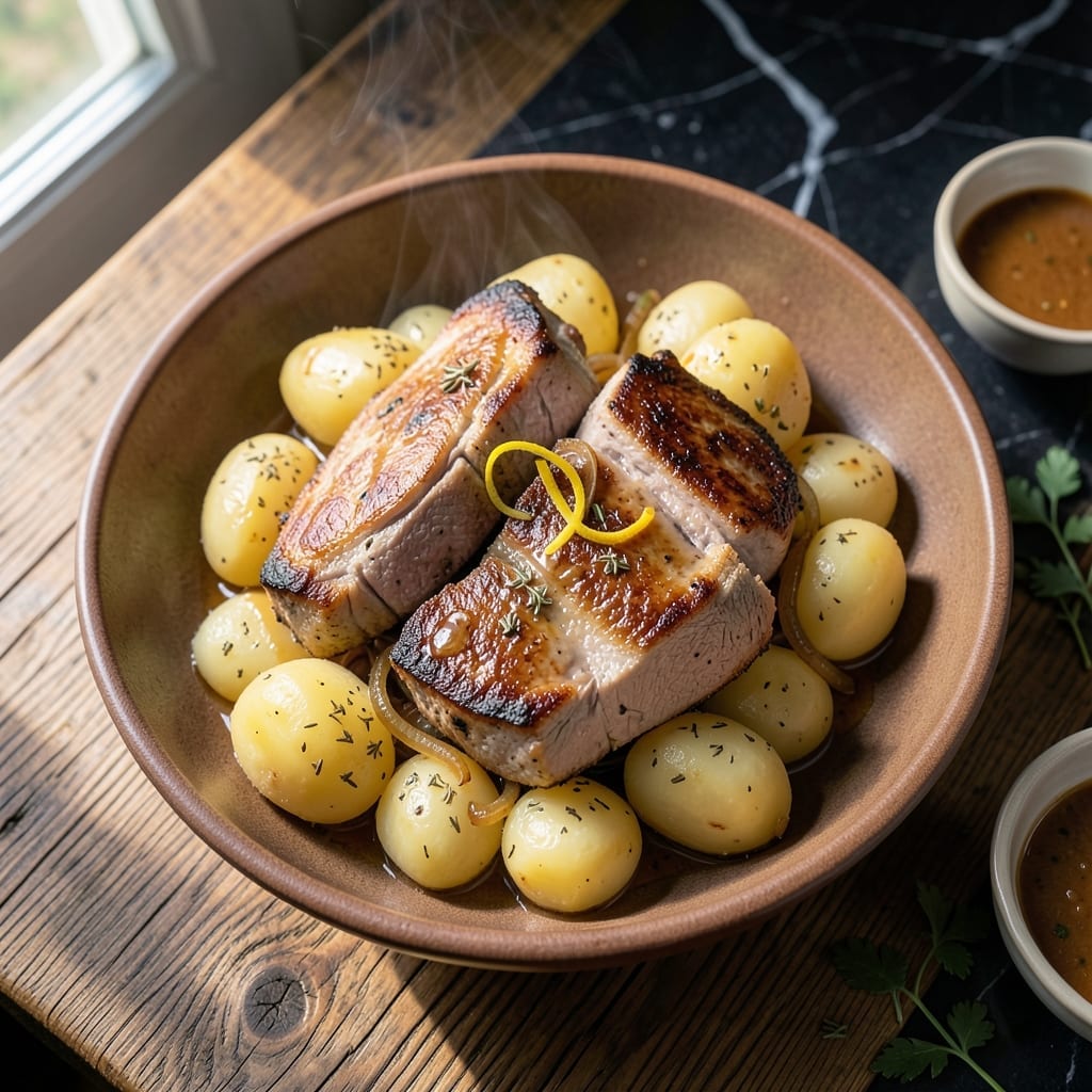 Pork Chop and Potato Crock Pot Recipe: Herb-Infused Slow-Cooked Meal Pork Chop and Potato Crock Pot Recipe: Herb-Infused Slow-Cooked Meal