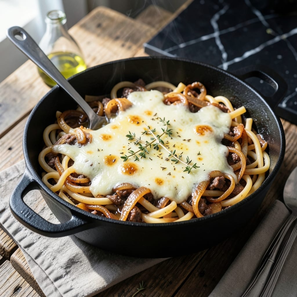 One Pot French Onion Pasta Recipe: Caramelized Depth in a Creamy Bowl
