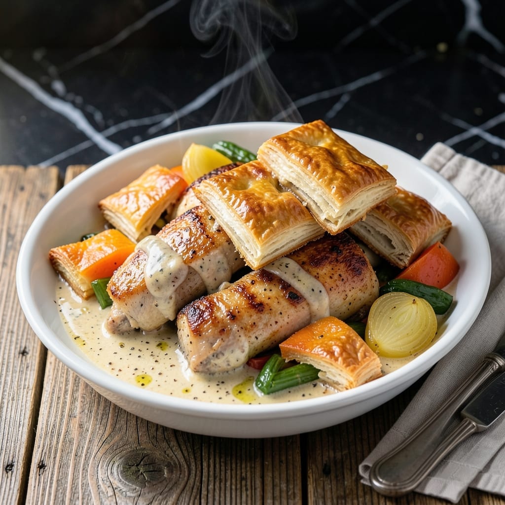 Chicken and Pastry Crock Pot Recipe: Hands-Off Flaky Layers