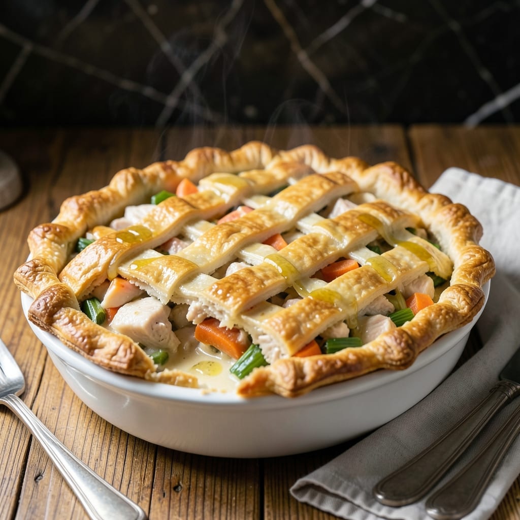 No Salt Chicken Pot Pie Recipe: Savory Filling Under Flaky Layers