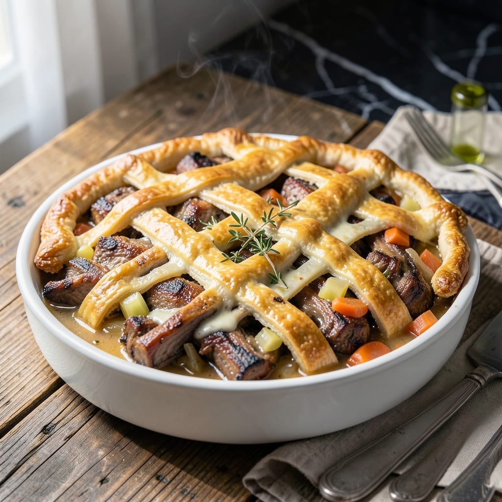 Oxtail Pot Pie Recipe: Rich Gravy Under Flaky Golden Crust