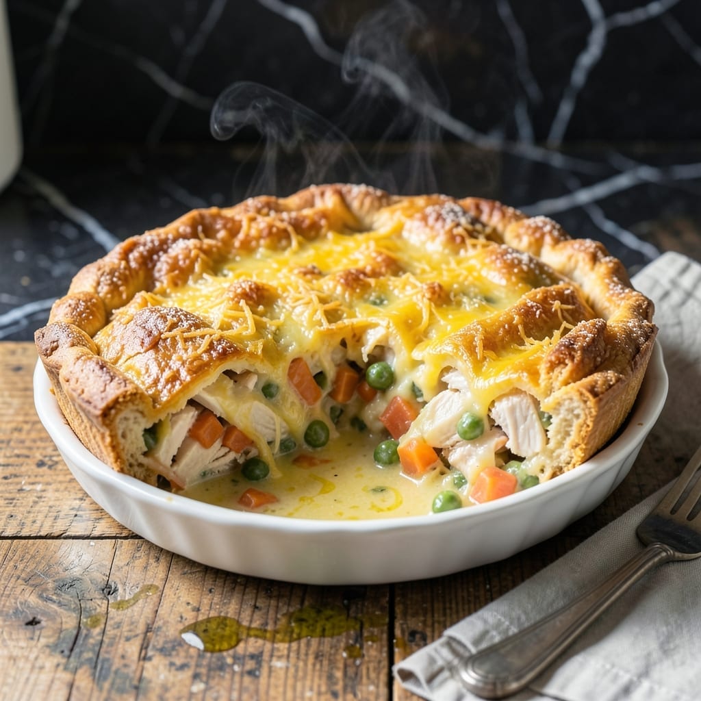 Chicken Pot Pie Recipe With Cheese: Gooey Cheddar Meets Flaky Lattice Top Chicken Pot Pie Recipe With Cheese: Gooey Cheddar Meets Flaky Lattice Top