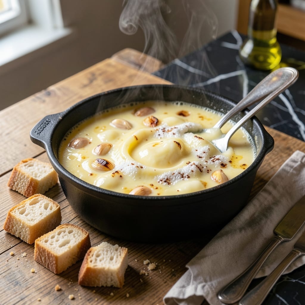 Melting Pot Swiss Cheese Fondue Recipe: Velvety Smooth Party Dip